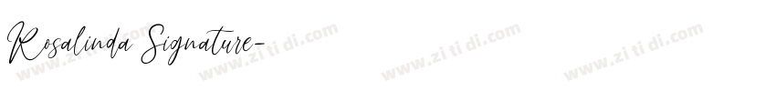Rosalinda Signature字体转换